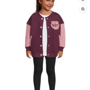 Purple and Pink Kids Varsity Jacket